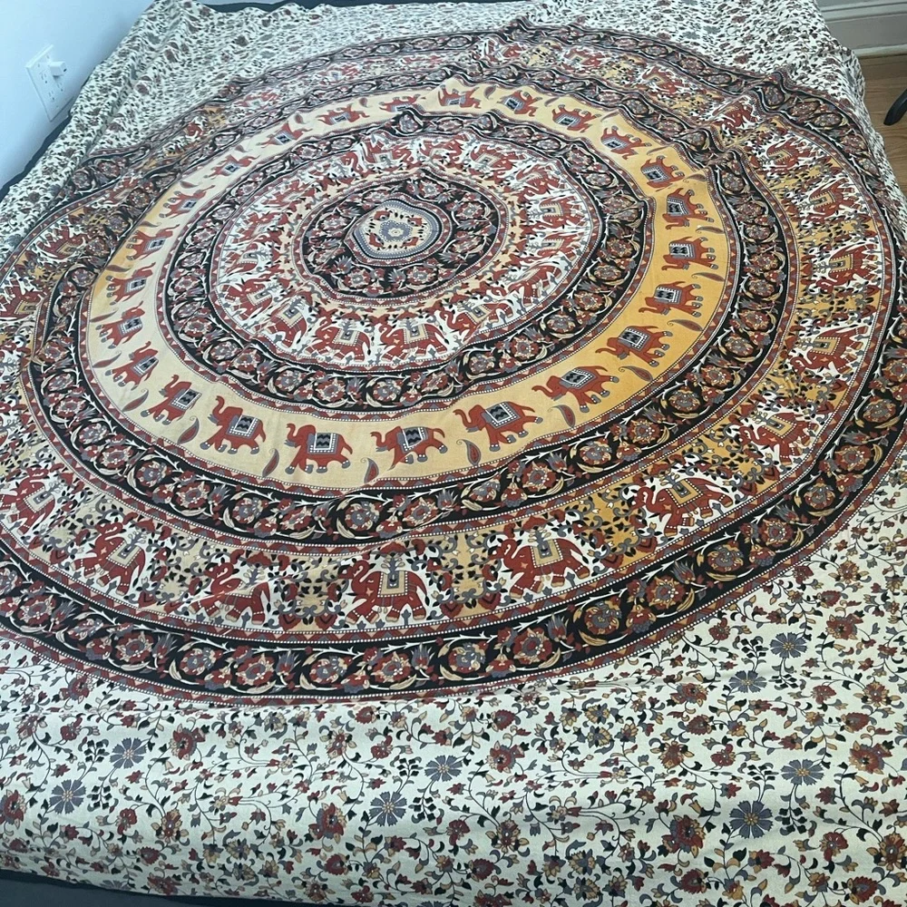 Bohemian Mandala Tapestry Wall Hanging